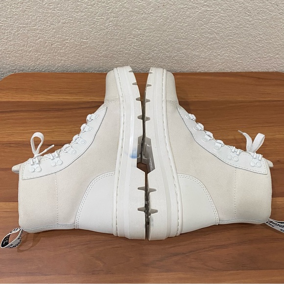 DR. MARTENS Combs Platform Boots in White Ajax+Extra Tough Poly Lace Up Boots 8 - Picture 6 of 16